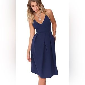 Women's V Neck Spaghetti Straps Sleeveless dress with Pockets